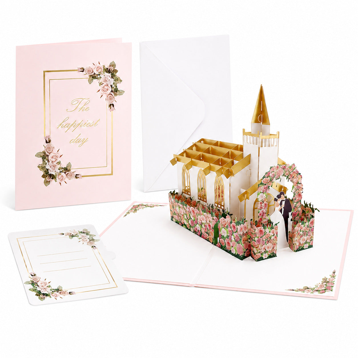 The Happiest Day — 3D Wedding Card