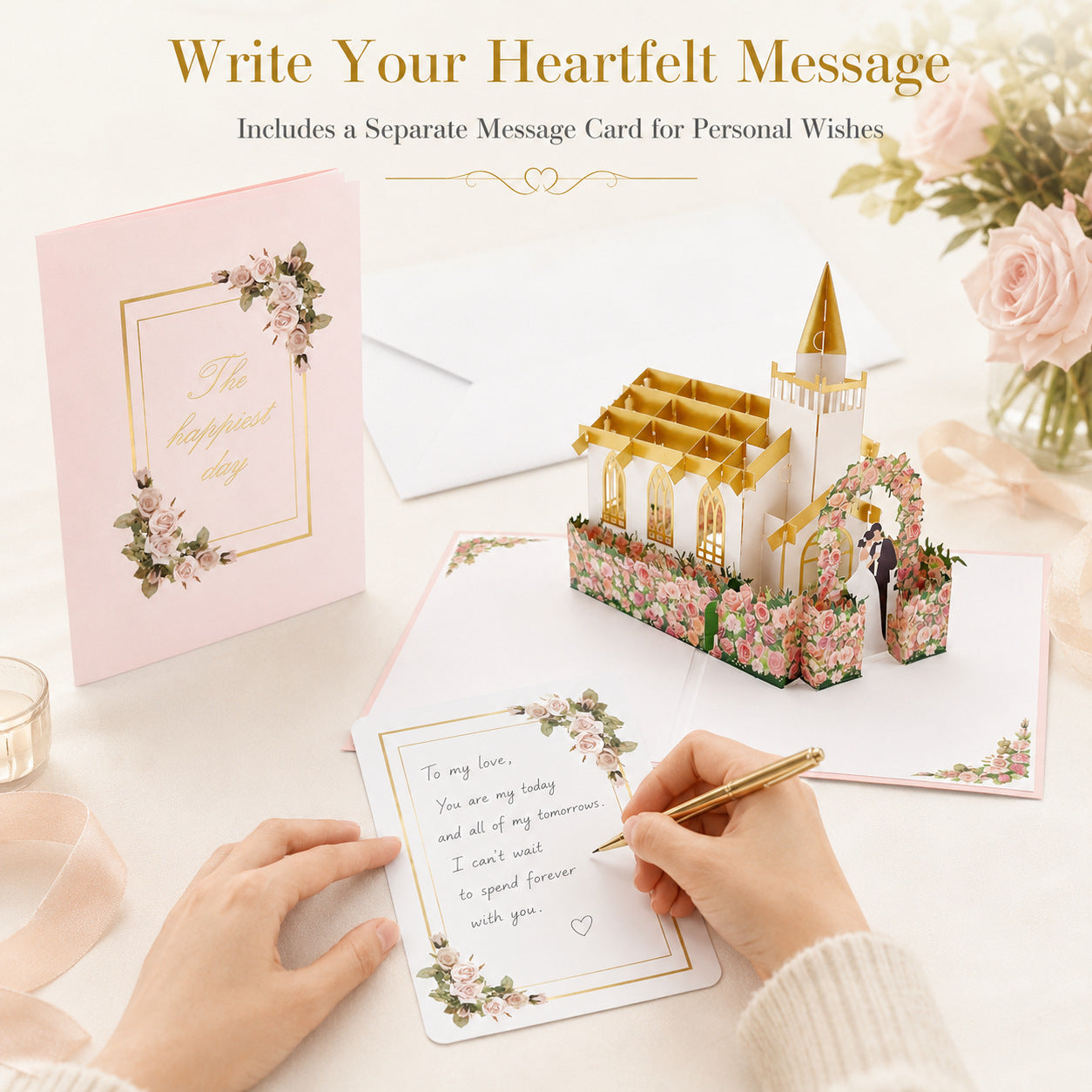 The Happiest Day — 3D Wedding Card